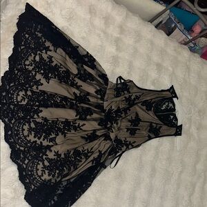 Stunning Black Lace Overlay Dress